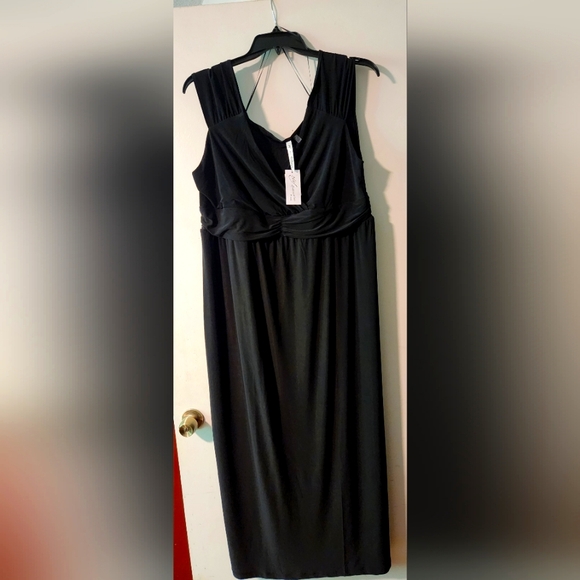 NWT NY Collection Maxi dress, black, 1X - Picture 2 of 6